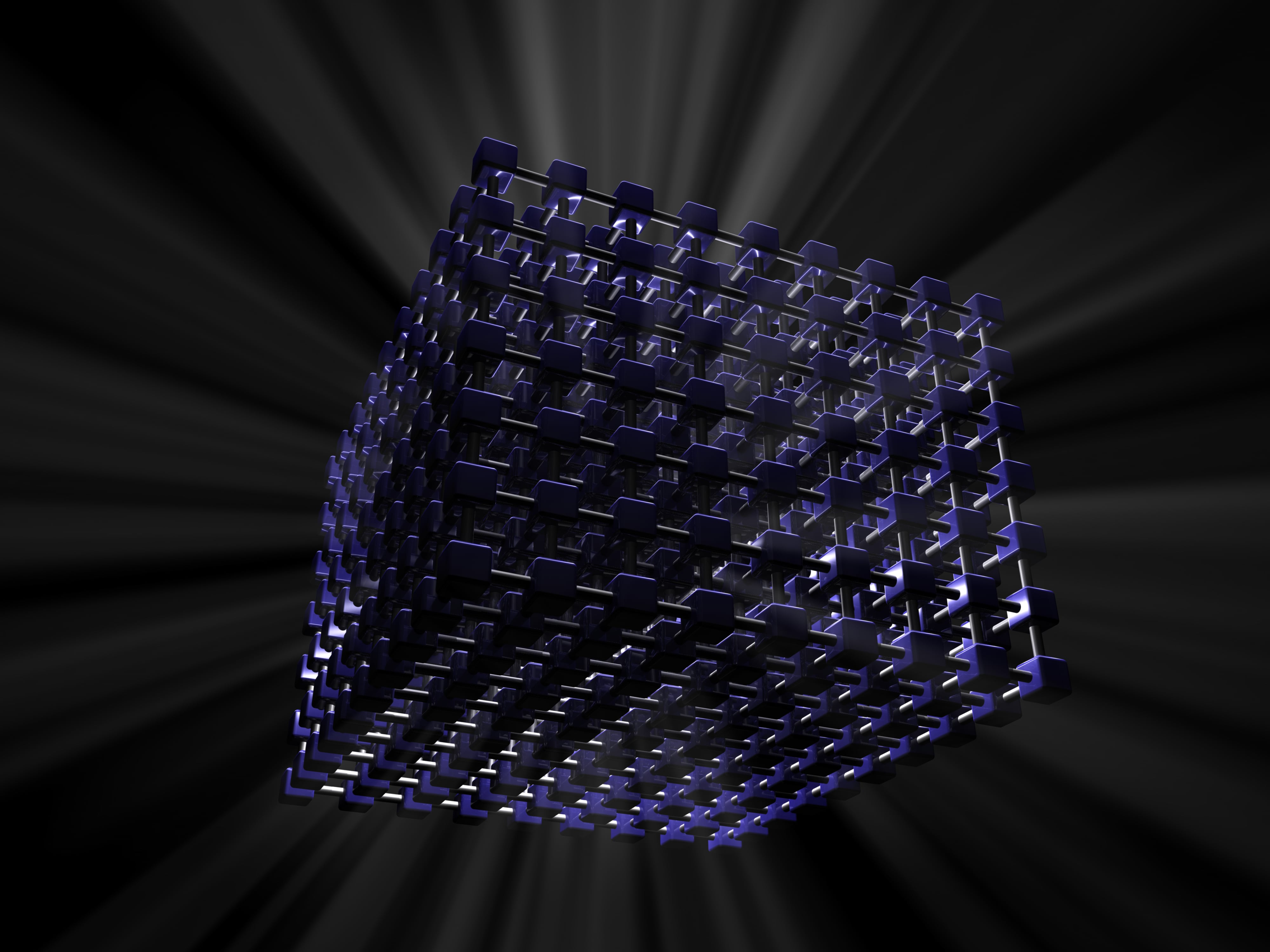 3d cube representing a database